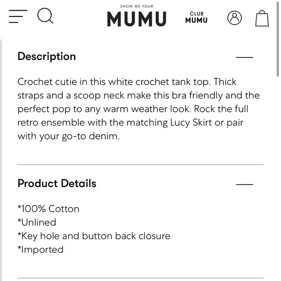 NWT SMYMM Show Me Your Mumu Laguna Top White - Picture 4 of 5